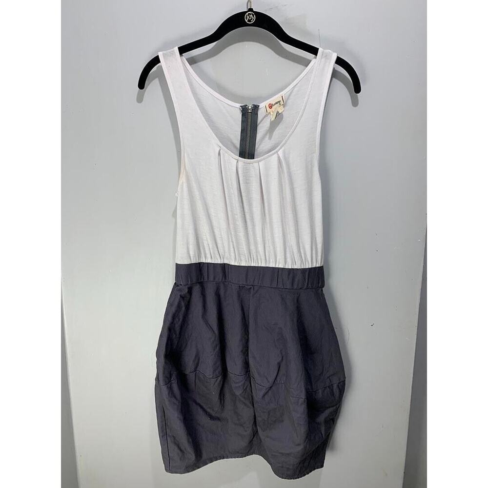 Olsenboye Womens Sleeveless White & Black Color Block Dress Size M